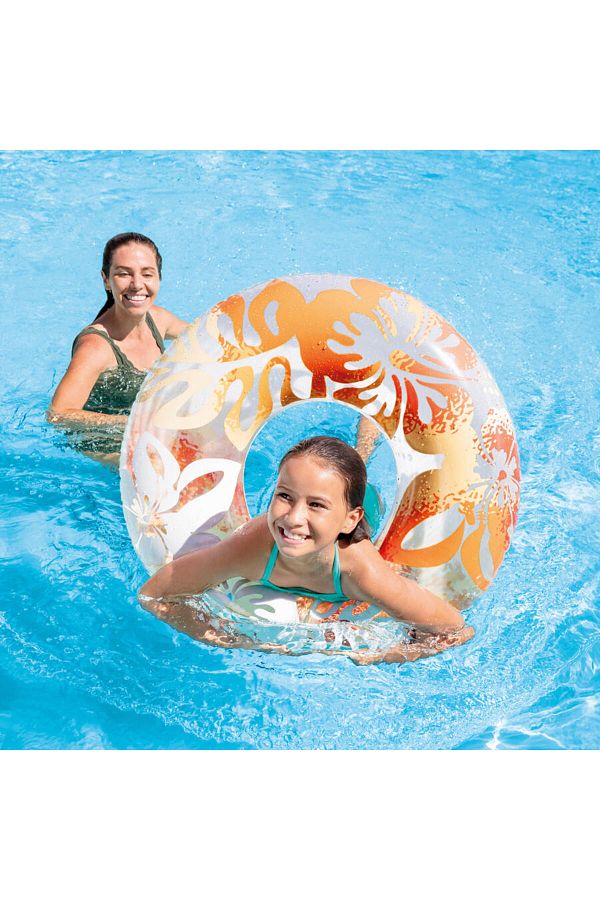 Intex-91 cm Wide Inflatable Bagel with Leaf and Flower Pattern 1