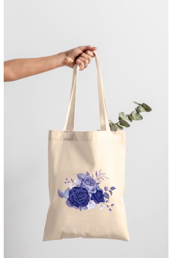 bezcantadunyas White Flower Patterned Women s Tote Bag Trendyol