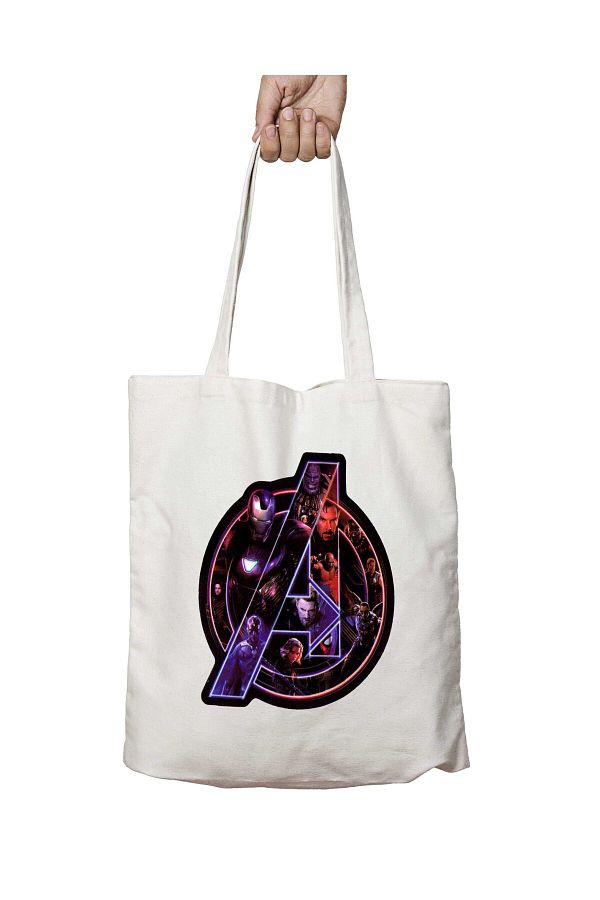 ART HED YE Marvel Avengers Two Side Washable Printed Shoulder Tote Bag for School and Beach Trendyol