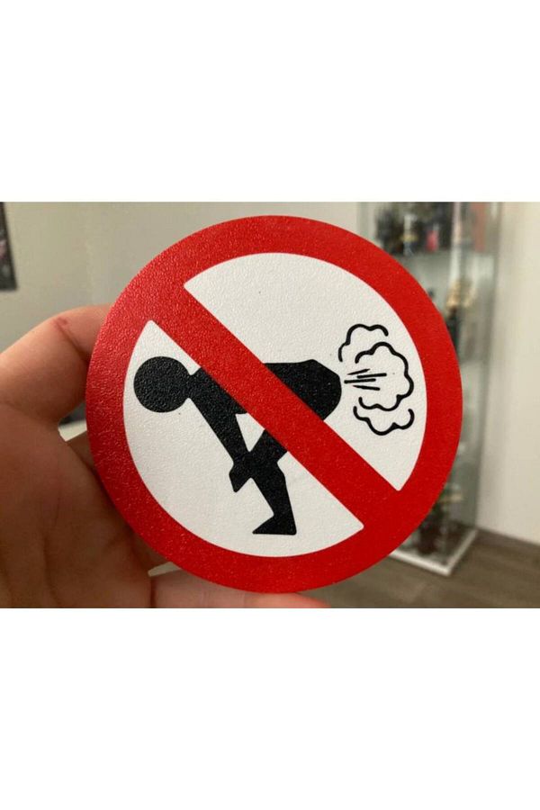 Cadde 3D-Fart Sign - Farting Prohibited Fun Sign - No Fart! 1