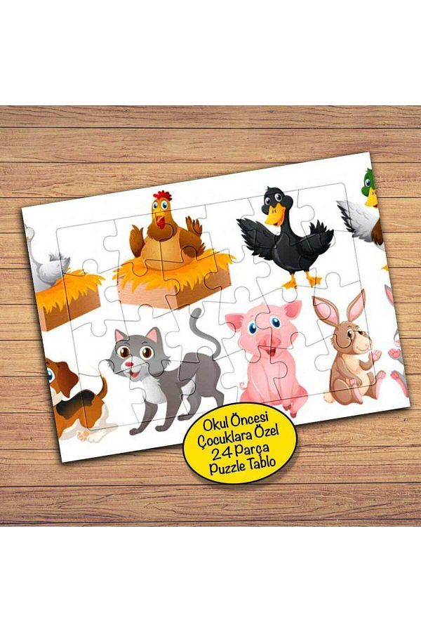 cnpromosyon-Cat, Cock, Duck, Rabbit Children's Special Puzzle Puzzle Painting-2806 1