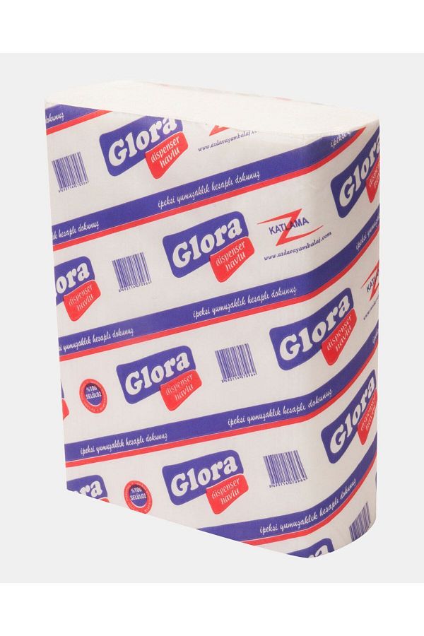 Glora-موزع Z منشفة قابلة للطي 150 قطعة × 6 عبوات 1