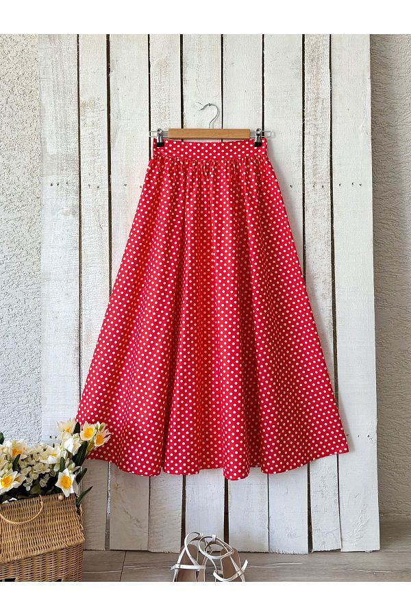 Flared skirt fabric top