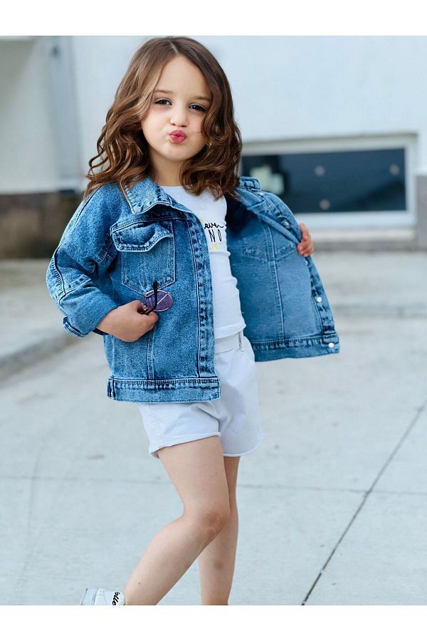 Jeans coat for kids clearance