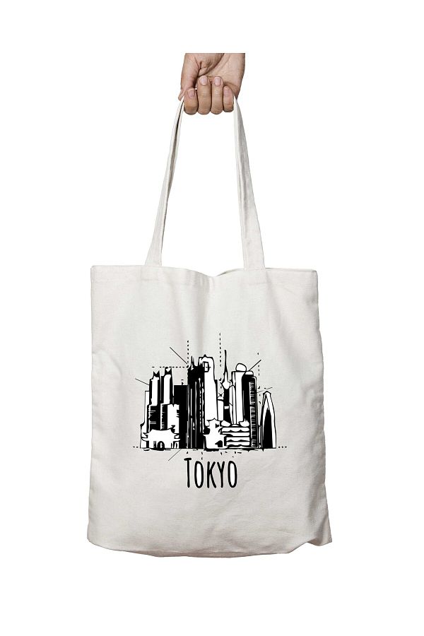 ART HEDİYE-TokYo citY SkYline - cool Japan Souvenir, Two Sided Lasting Printed Washable Bag 1