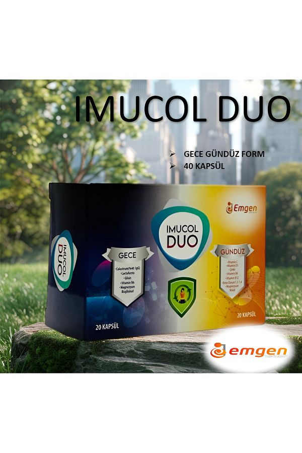 EMGEN-IMUCOL DUO - Night and Day Dual Use Colostrum 20+20 Capsules 1