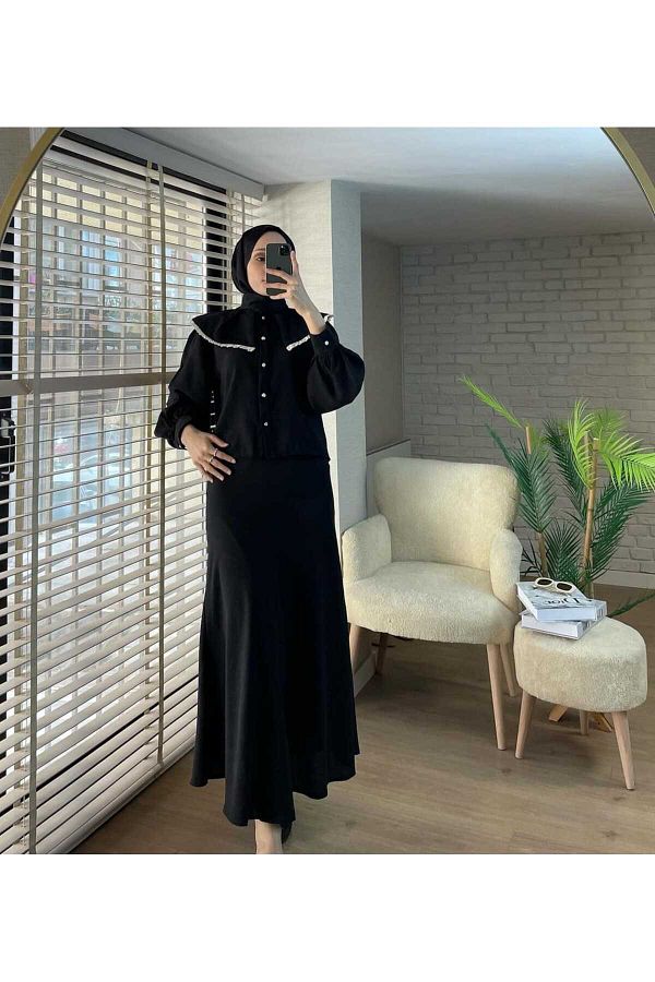 Salih Celebi Linen Skirt Suit Set Trendyol