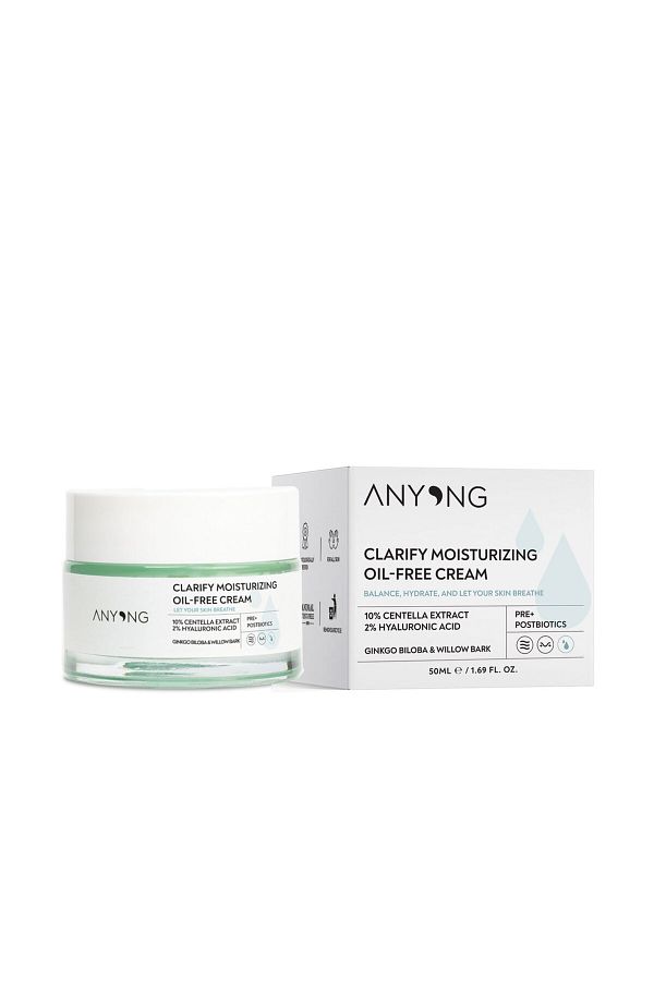 Anyong-50 ml Cream - Calming and Moisturizing, Oil-free (Centella Extract & Hyaluronic Acid), Oily Skin 1
