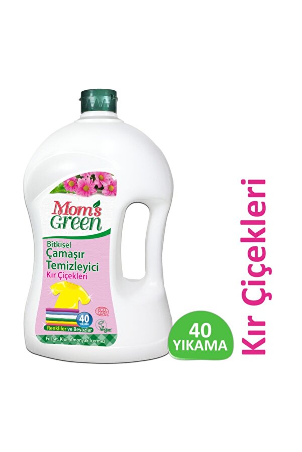 Mom's Green 1500 ml Bitkisel Çamaşır Temizleyici - Kır Çiçekleri 40 Yıkama