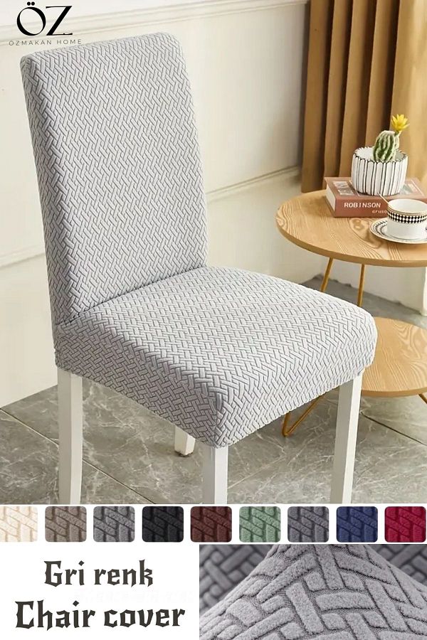 OZMAKAN High Quality Gray Chair Cover Lycra and Washable 1 Piece Trendyol