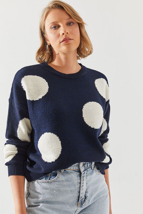 Bianco Lucci-Gepunkteter Strickpullover für Damen - 20246212 1
