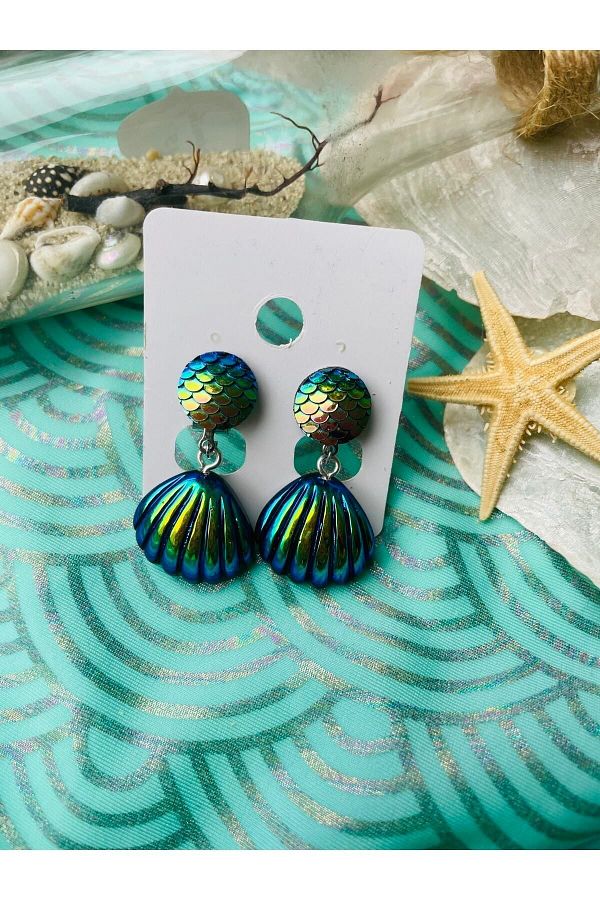 Mermaid clip on earrings deals