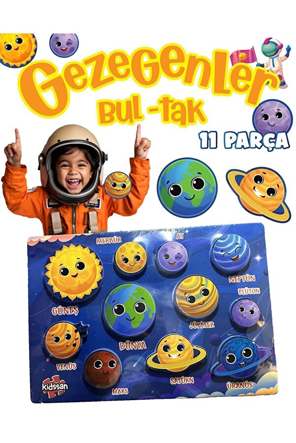 kidssan games Gezegenler Eğitici Oyuncak Güneş Sistemini Öğreten Bul-tak Puzzle Oyuncak