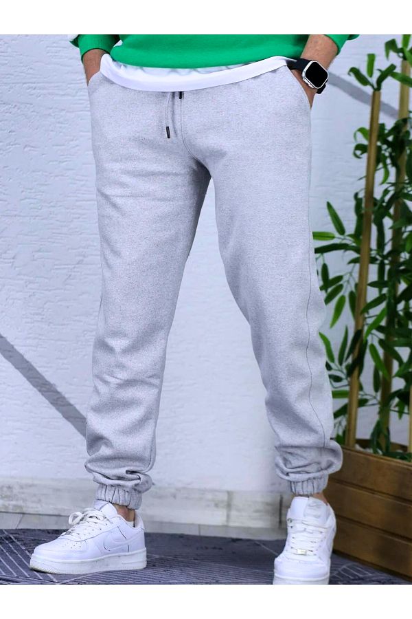 TREND AL SSE MEn s Gray Slim Fit Sports JoggEr SwEatPants Elastic LEg and PockEt Trendyol
