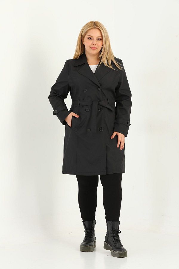 Black trench coat size 18 best sale