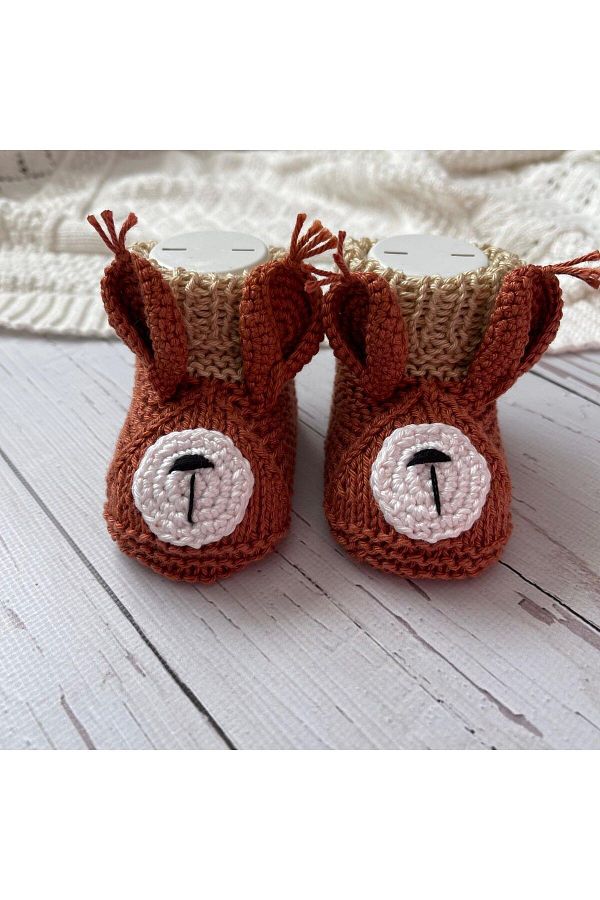 Nedabella Baby Knitted Booties Hand Knitted Trendyol