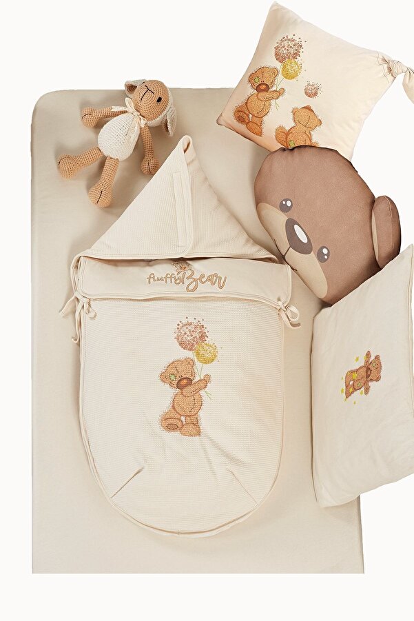 tinylamb Fluffy Bear Organik Pamuk Penye Ana Kucağı 0-4 Aylık