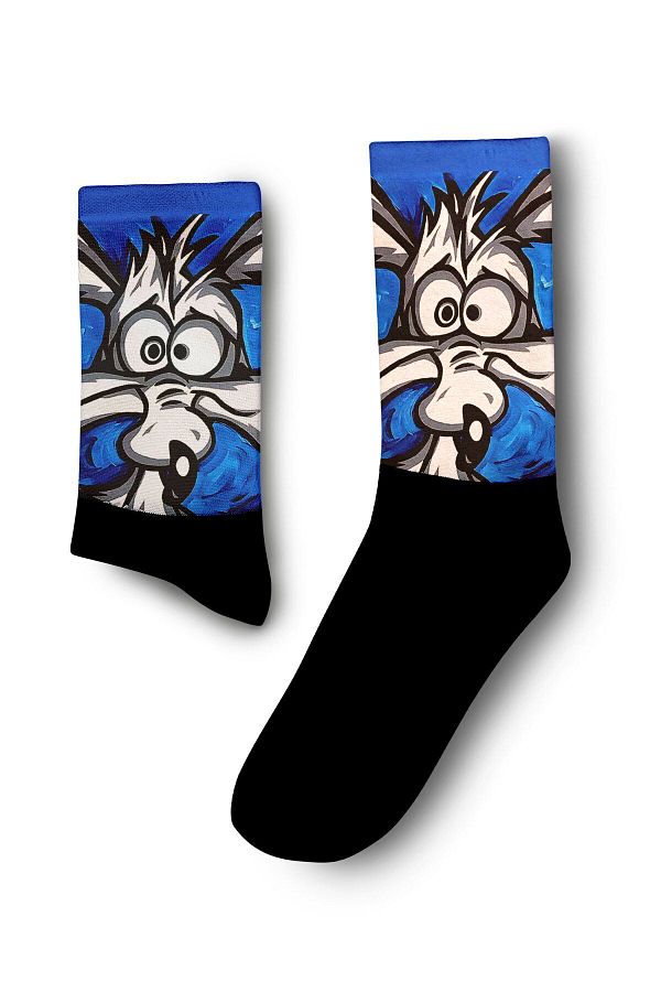 JENES Warner Bros Wile E. Coyote Road Runner Striped Unisex Socks Trendyol