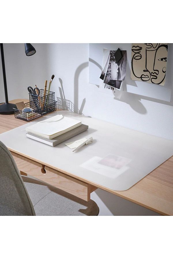 IKEA White Desk Mat Ploja 65x45 Cm Thick Ice Desktop Trendyol