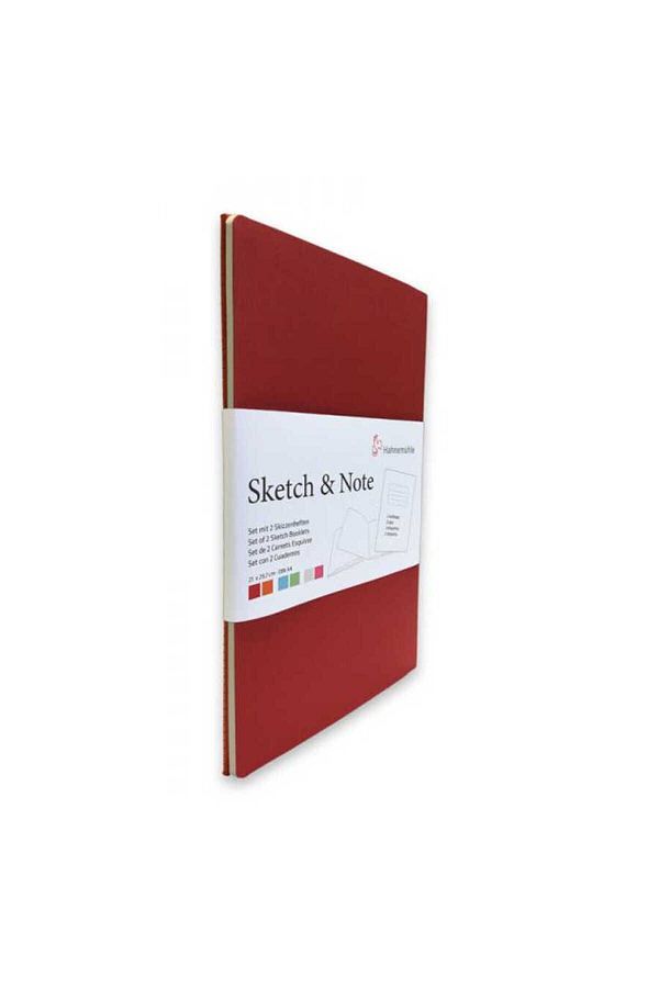 Hahnemühle-Sketch And Note A5 Red, Double 125gr 20 Sheets 1