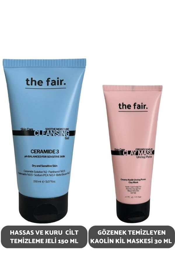 the fair.-Cleansing Gel and Pore Kaolin Clay Mask - 150 ml/30 ml Sensitive and Dry Skin 1