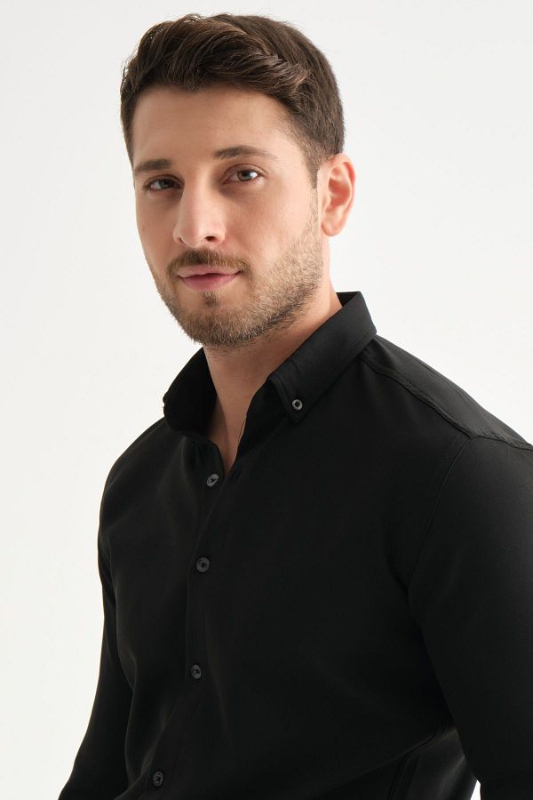 Redline-Men's Shirt - Flex Slim Fit, Soft Sweat, Easy IroninG, Breathable 1