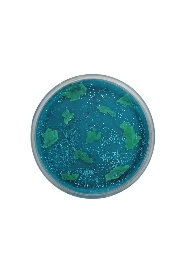 Playmood-125 g Natural Play Dough - Glitter and World Pattern 1