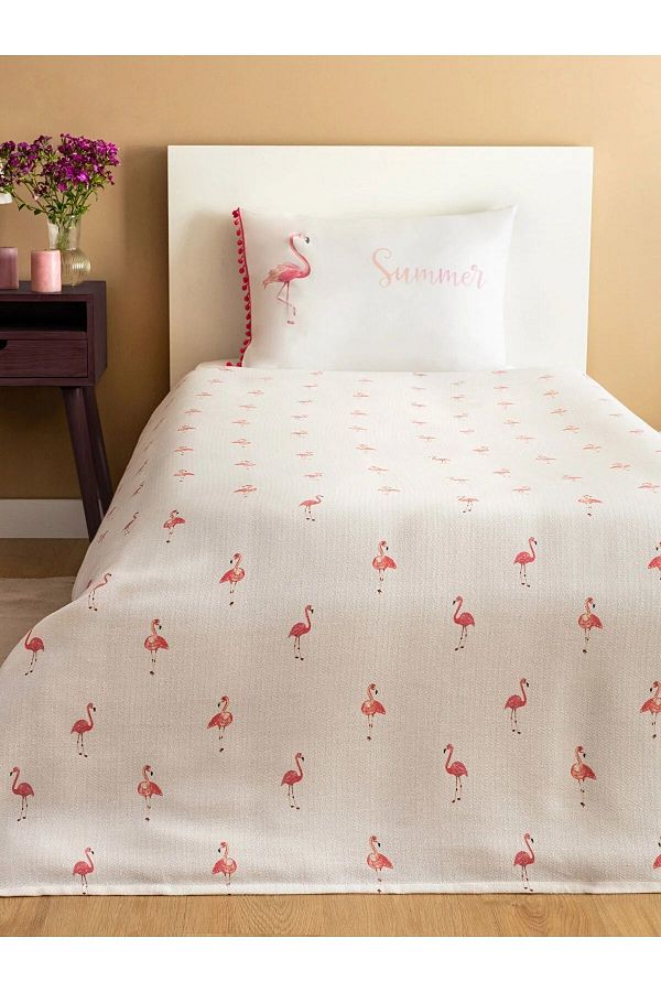 LC Waikiki-LCW HOME Flamingo Printed - Set unic Ranforce Pique 1