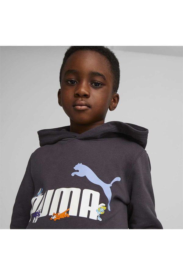 Puma Puma X the Smurfs Children s Hooded Sweatshirt Trendyol