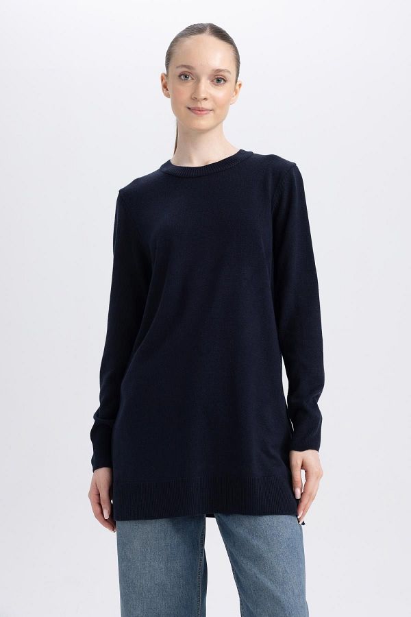 DeFacto-Tunika s Crew Neck Regular Fit H3431az23wn 1