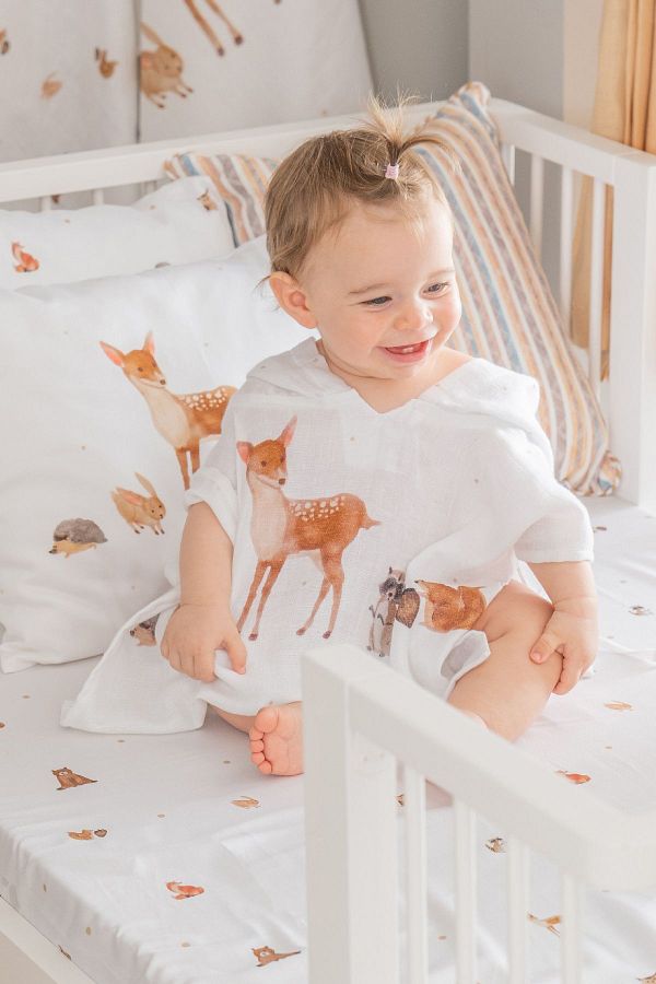 Casadora Baby Forest AMigos Baby Muslin Poncho 100 Cotton 0 2 Years Trendyol