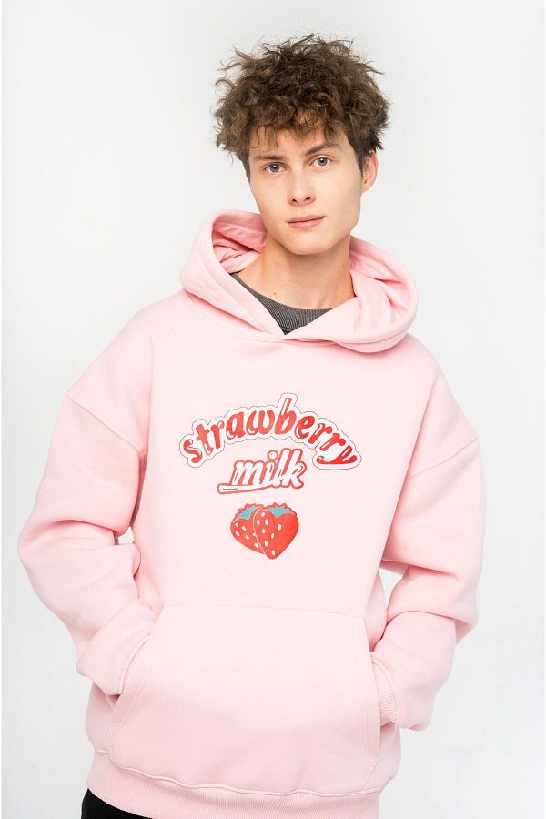 Pink milk hoodie hotsell
