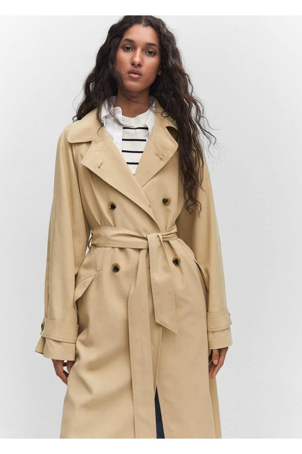 Mango trench fluide on sale