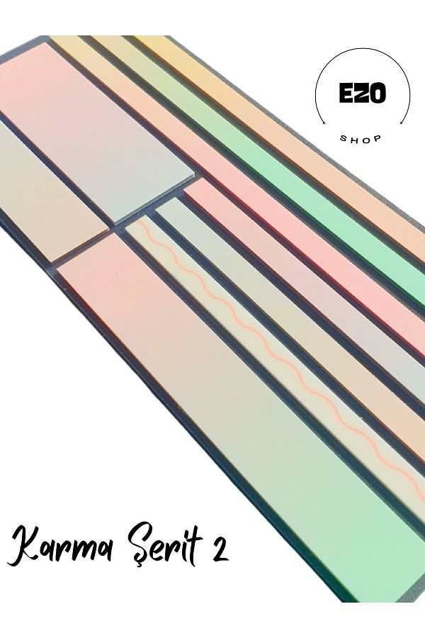 EZOSHOP-Post-It Note Paper - Clear Color, Mixed Stripe, Sticky 2 1