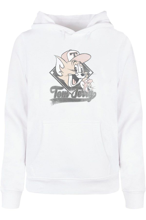 ABSOLUTE CULT-Damen Ladies Tom and Jerry - Baseball Caps Basic Hoody 1