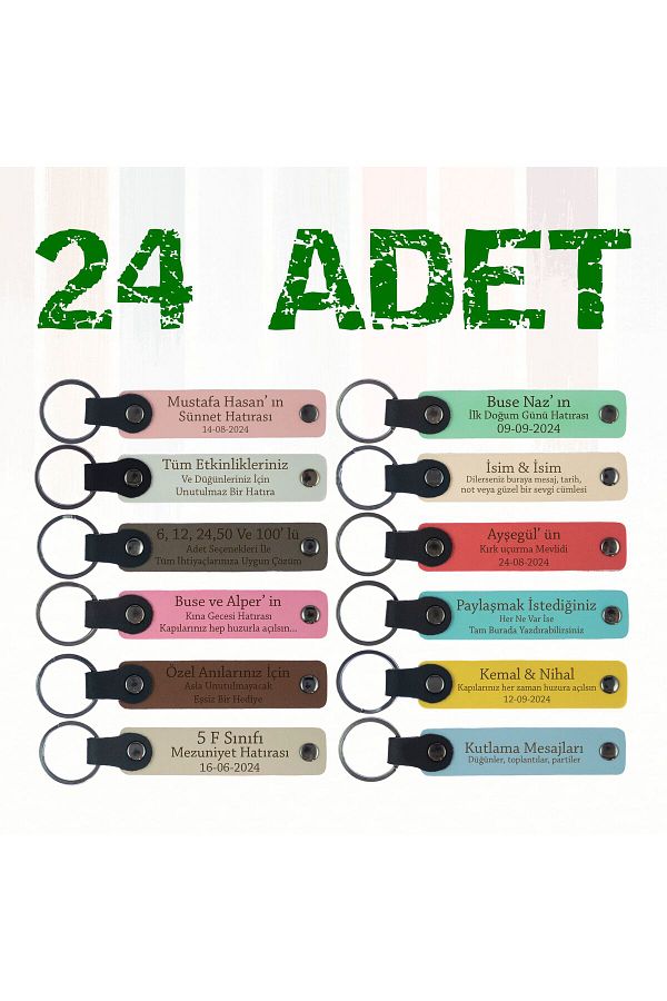 Miaju-Set of 24 Special Production for Traditional Events - Perfect Gift Memory And Souvenir Keychains 1