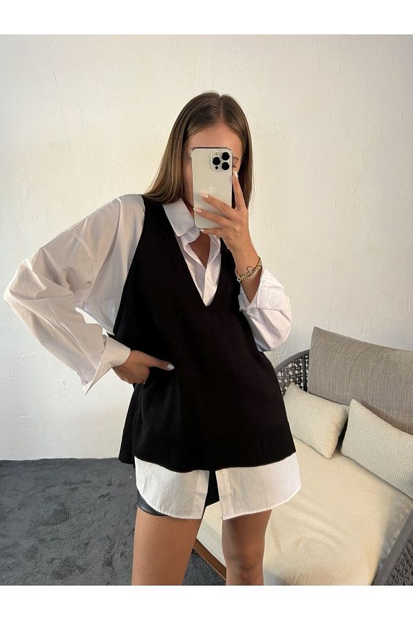 Thin black sweater women's discount