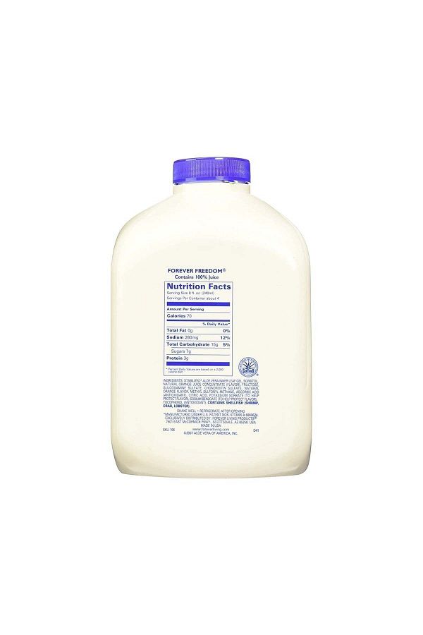 Forever Living Products Forever Freedom Orange Flavored Aloe Vera Drink Containing GlucoSamine and Chondroitin Sulfate Trendyol