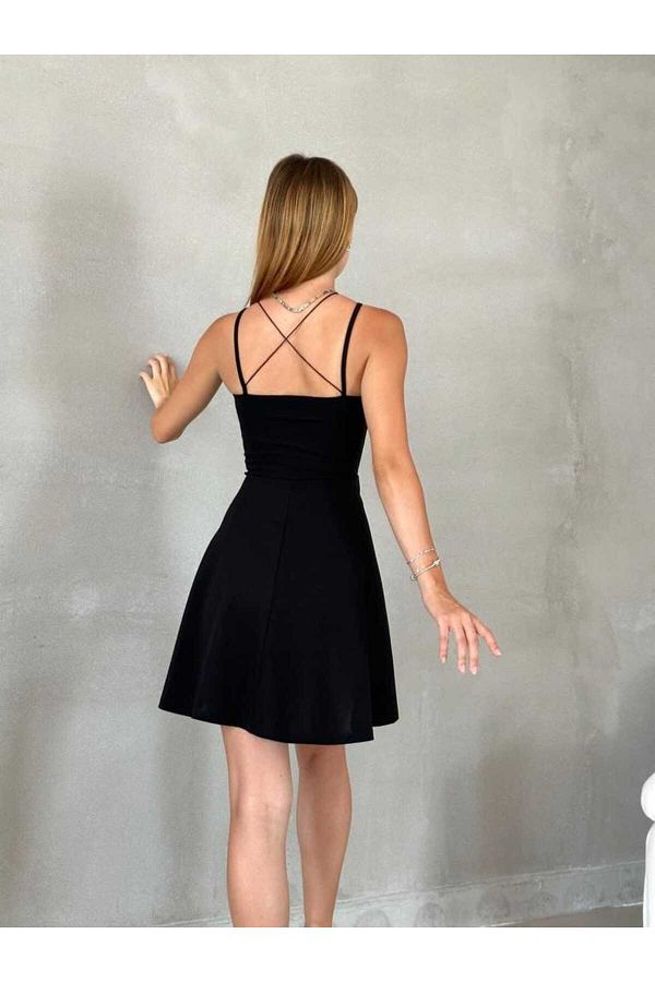 Malva Women s Mini Dress with Shoulder Strap and Bell Skirt Trendyol