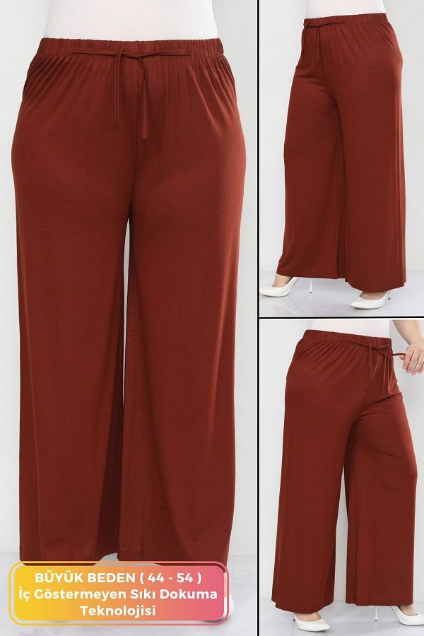 Wide leg cotton pants plus size top
