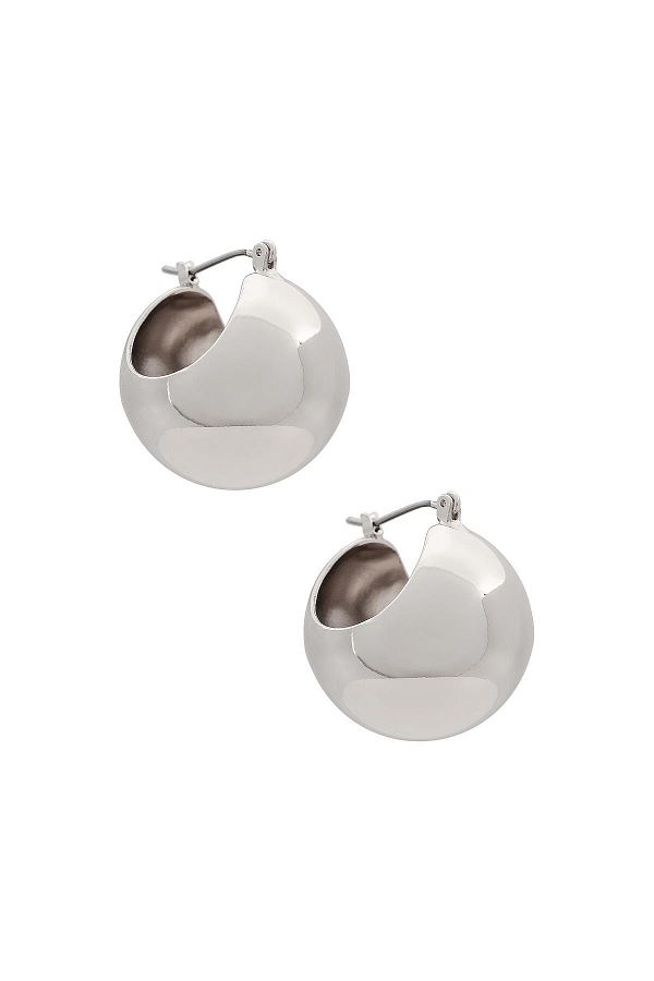 New Obsessions Silver Round Large 2cm Ball Earrings Trendyol