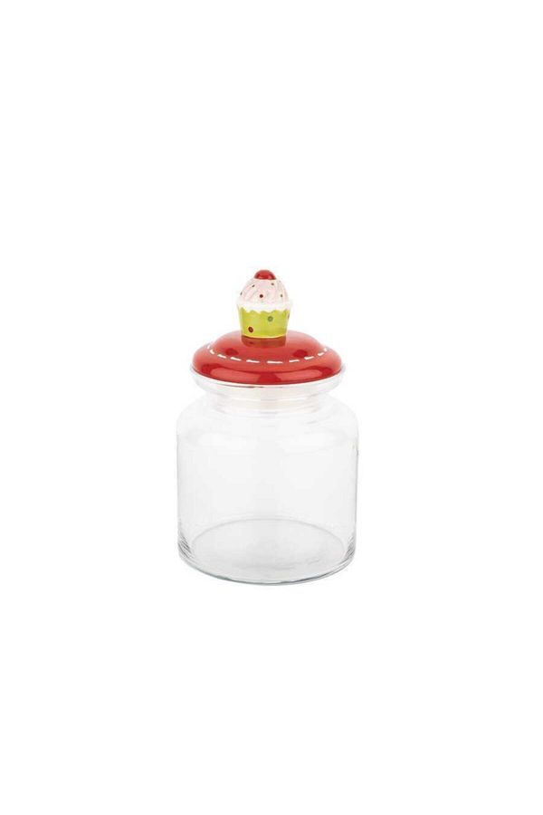 Tantitoni-Cupcake Ceramic Jar with Lid 1085ml 1