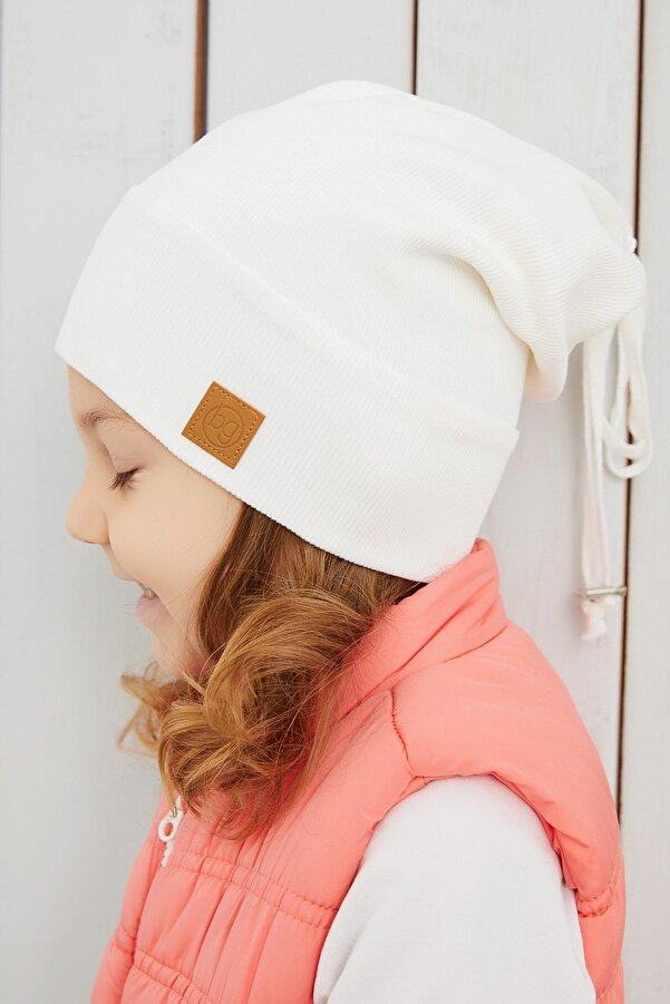 Babygiz Kız Bebek Çocuk Beyaz Şapka Bere El yapımı Rahat Cild dostu %100 Pamuklu Kaşkorse