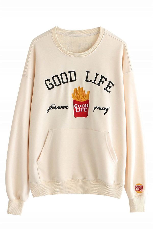Trendiz Unisex Ecru Bts Good Life Sweatshirt Hoodie Trendyol
