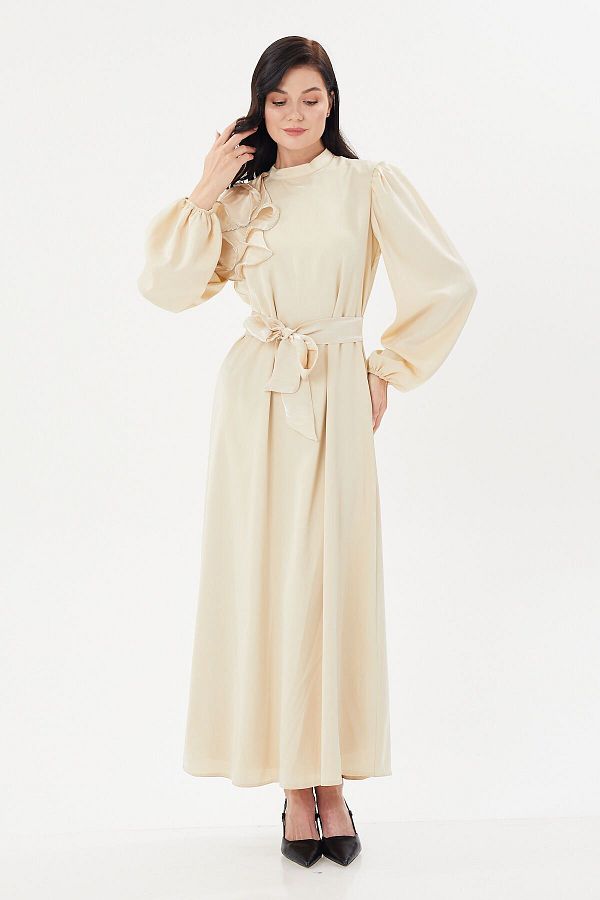 Jupe Satin Dress Organza Detailed Trendyol