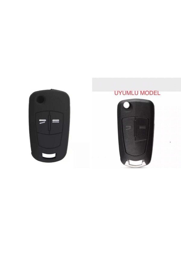 GMA KEYS-Opel Astra H Corsa D Compatible Key Silicone Case 2 Keys Model Black Color 1st Quality 1