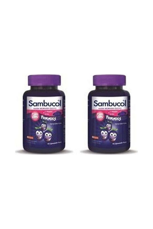 Sambucol-Plus Kids Yummies - 60 Chewable Tablets, Pack of 2 1