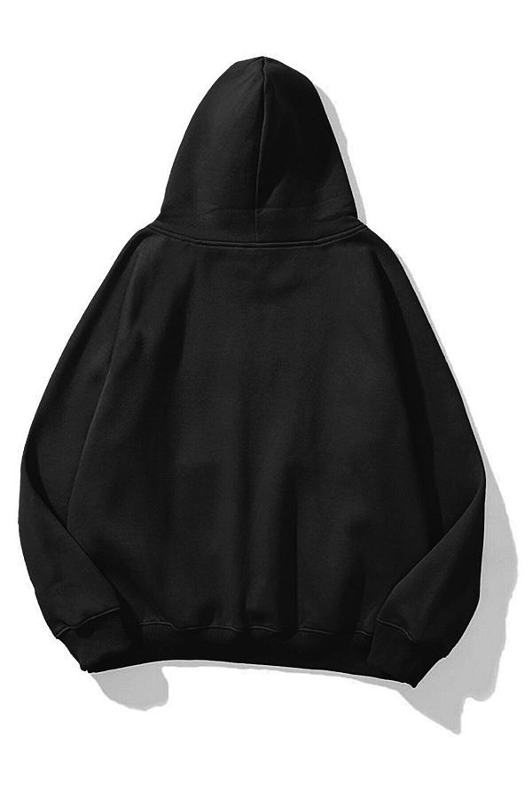 Trendiz Unisex Gothic Black Ruthless Hoodie Sweatshirt Trendyol