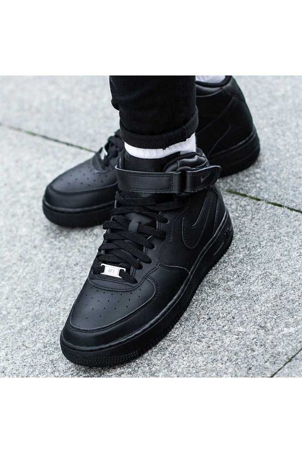 Nike air force 1 mid gs black clearance