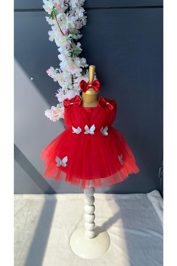 Harry&Millie Ponpon Baby Kız Bebek Yenidoğan Mevlüt Elbisesi Bebek Hediyelik Mevlütlük Elbise